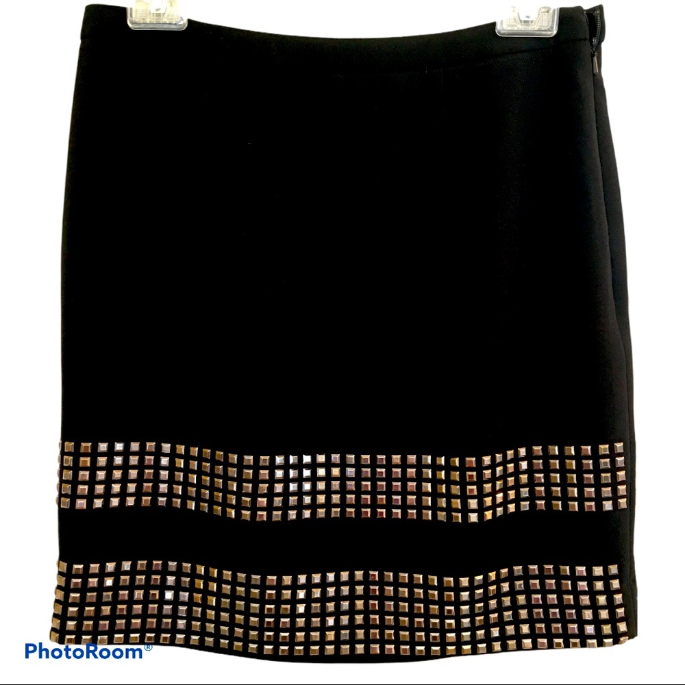 Michael Kors black and metal skirt